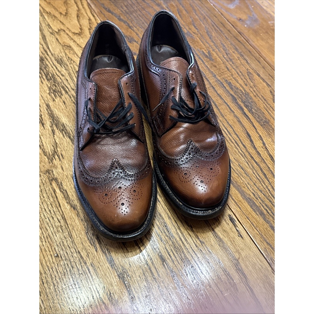 Imperial Biltrite Shoes Mens 11C  Wingtip Oxford Brown Leather Lace Up‎ - Picture 8 of 10